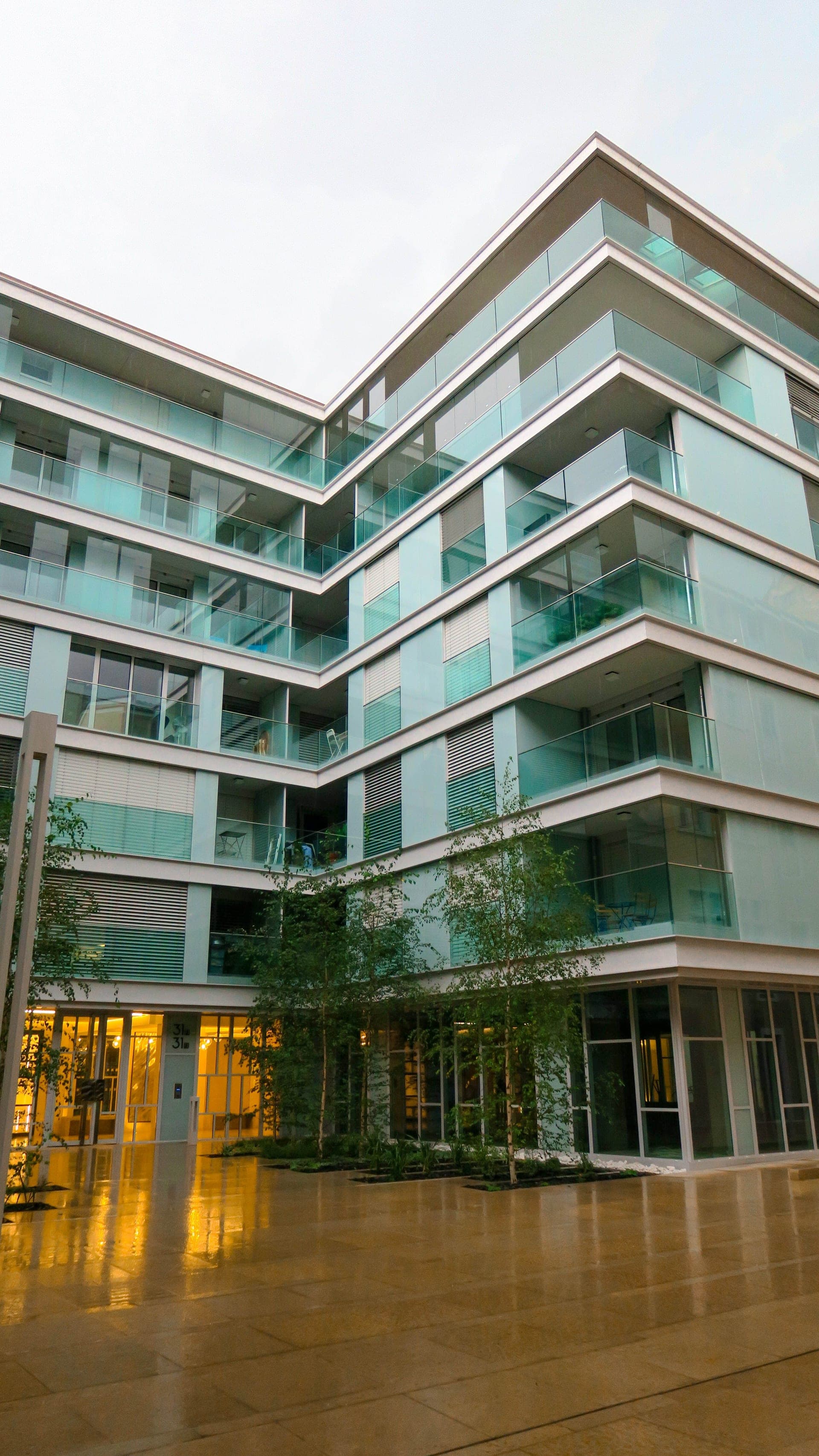 Modern residential building exterior