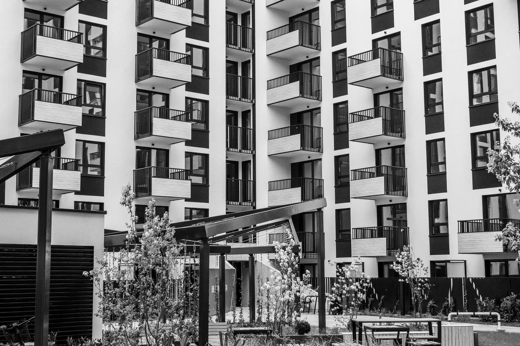 Modern multifamily residential building